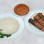 Best BBQ Pork Ribs w Rice and Beans /Costillas BBQ con Arroz Y Habichuelas in Passaic, NJ