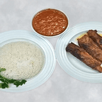Best BBQ Pork Ribs w Rice and Beans /Costillas BBQ con Arroz Y Habichuelas in Passaic, NJ